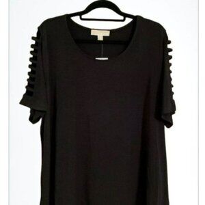 Michael Kors BASICS BLACK Cut Sleeve  SZ 1X, NWT